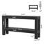 62.99" W Stain Resistant Pedestal Console Table-272322906
