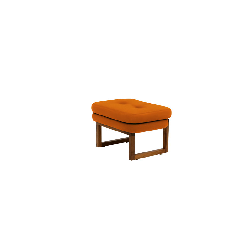 Melinda Upholstered Bench, 18" H x 24" W x 22" D, Burnt Orange