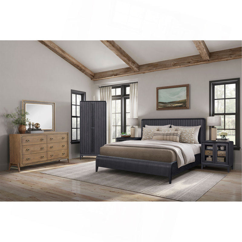 King Waterfall Panel Bed, King
