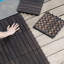 30 tuiles de terrasse imbriquées à motif rayé, plancher en bois franc d'acacia carré 12 po x 12 po pour patio, banc, bord de piscine, ...-124837101-124837104
