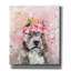 «Flower Crown Pit Bull» par Furbaby Affiliates, art mural sur toile-620126843