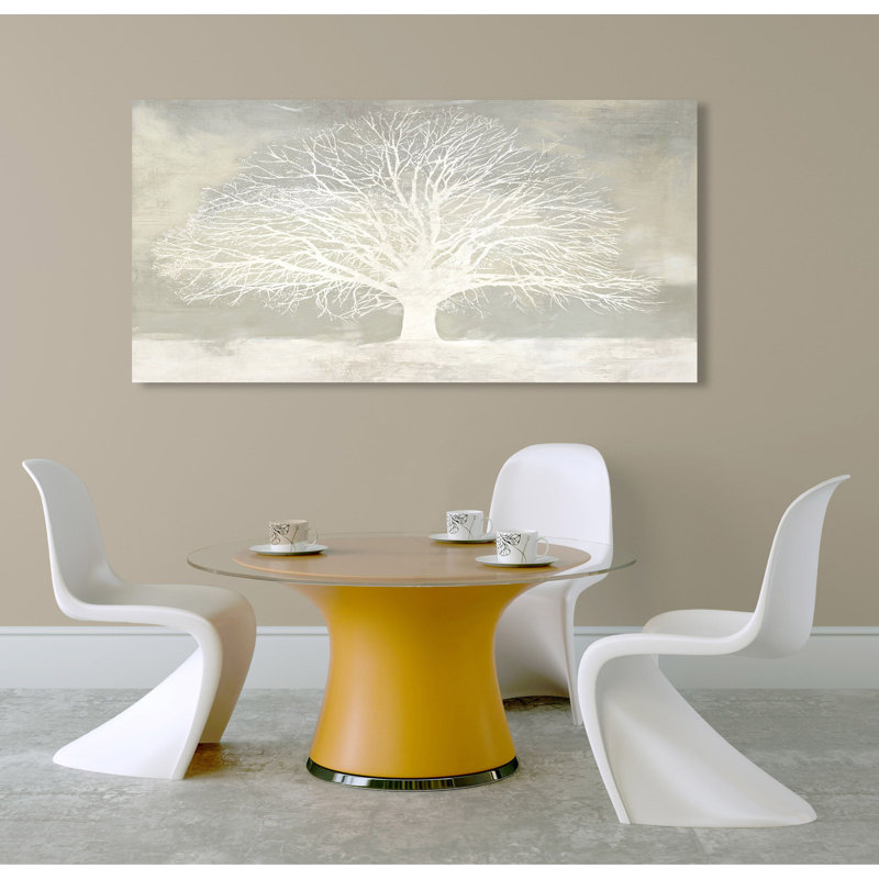 White Tree 1 Piece Wrapped Canvas Wall Art, 60cm H x 120cm W x 4cm D