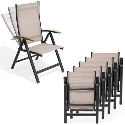  Folding Adjustable Aluminum Outdoor Armchair