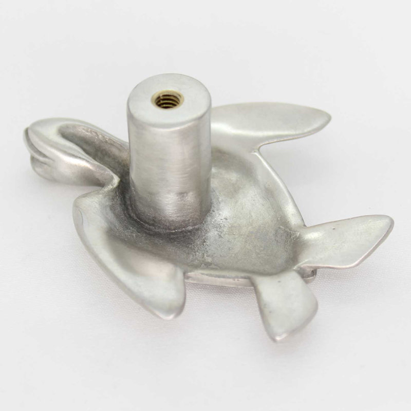 2" Turtle Knob, Brushed Nickel, 2 3/8", 1