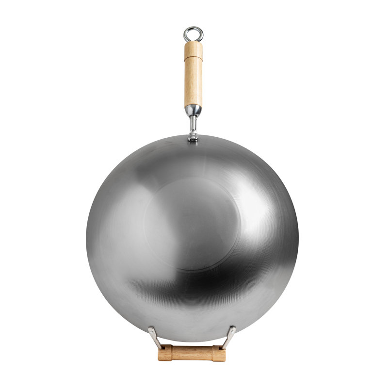 14-Inch Carbon Steel Wok with Birch Handles