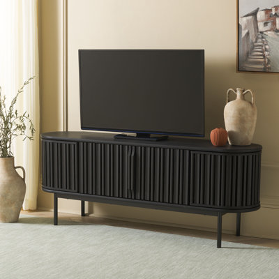 Cardine 4-Door Oval TV Stand with Fluted Detailing