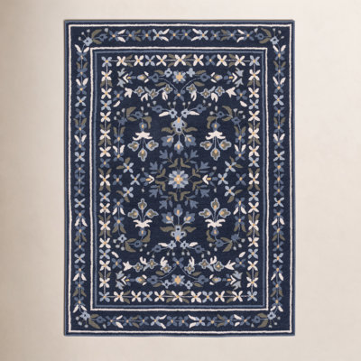Hand-Tufted Wool Floral Outdoor Rug