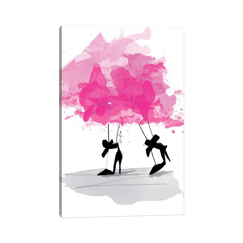 «Pretty In Pink» par - Toile tendue, H 12 po x l 8 po x P 0,75 po