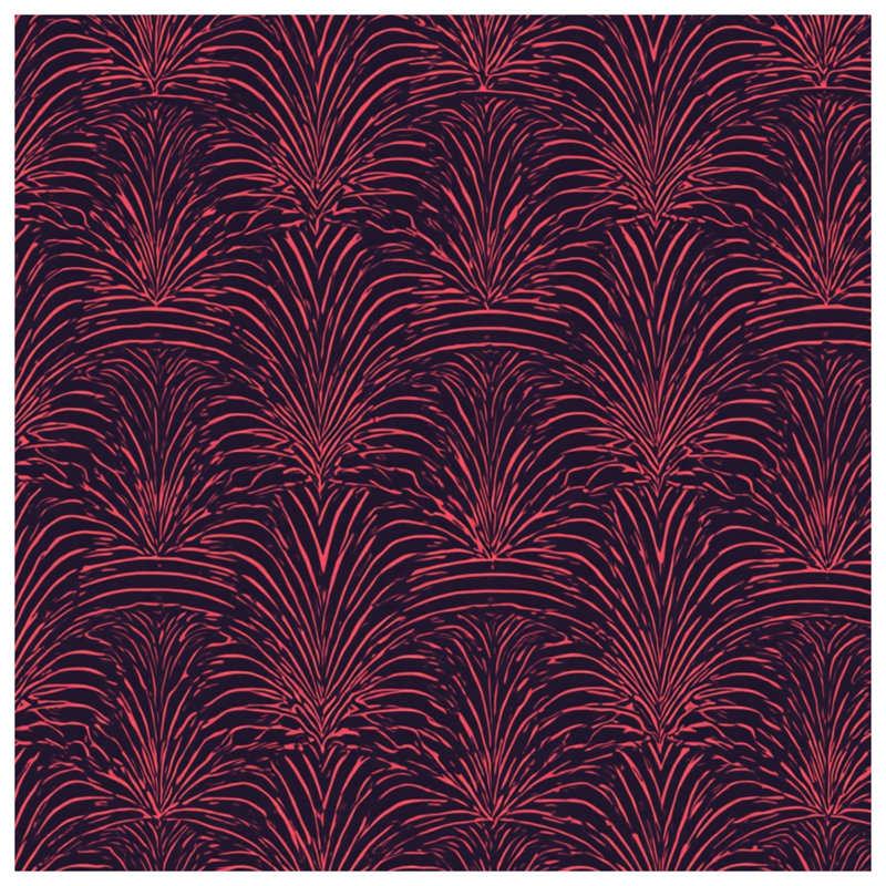 Couvertures roses à motif de feuilles de palmier, L 50 po x H 60 po