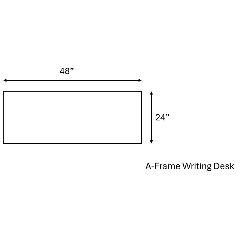 Serenity Modern A-Frame Executive Writing Office Desk, 48x24, Walnut Strand Top, 30" H x 48" W x 24" D, Walnut Strand