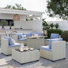 Outdoor Wicker 8-Piece Sectional Sofa Set With Comfortable Cushions