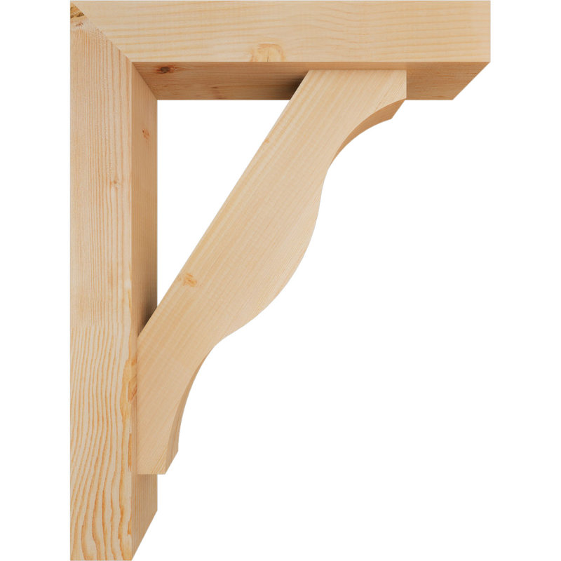 Funston Block Offset Brace Bracket, 32 x 24, 5 1/2"W Douglas Fir (Smooth)