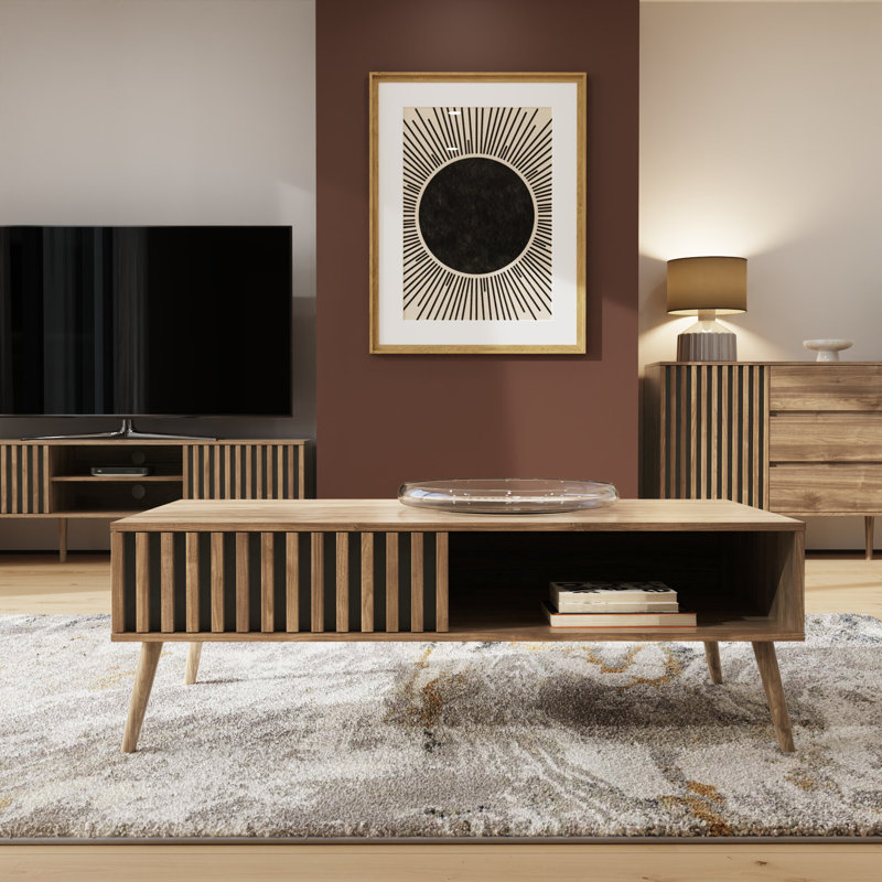 Gowans Coffee Table with Storage, Brown