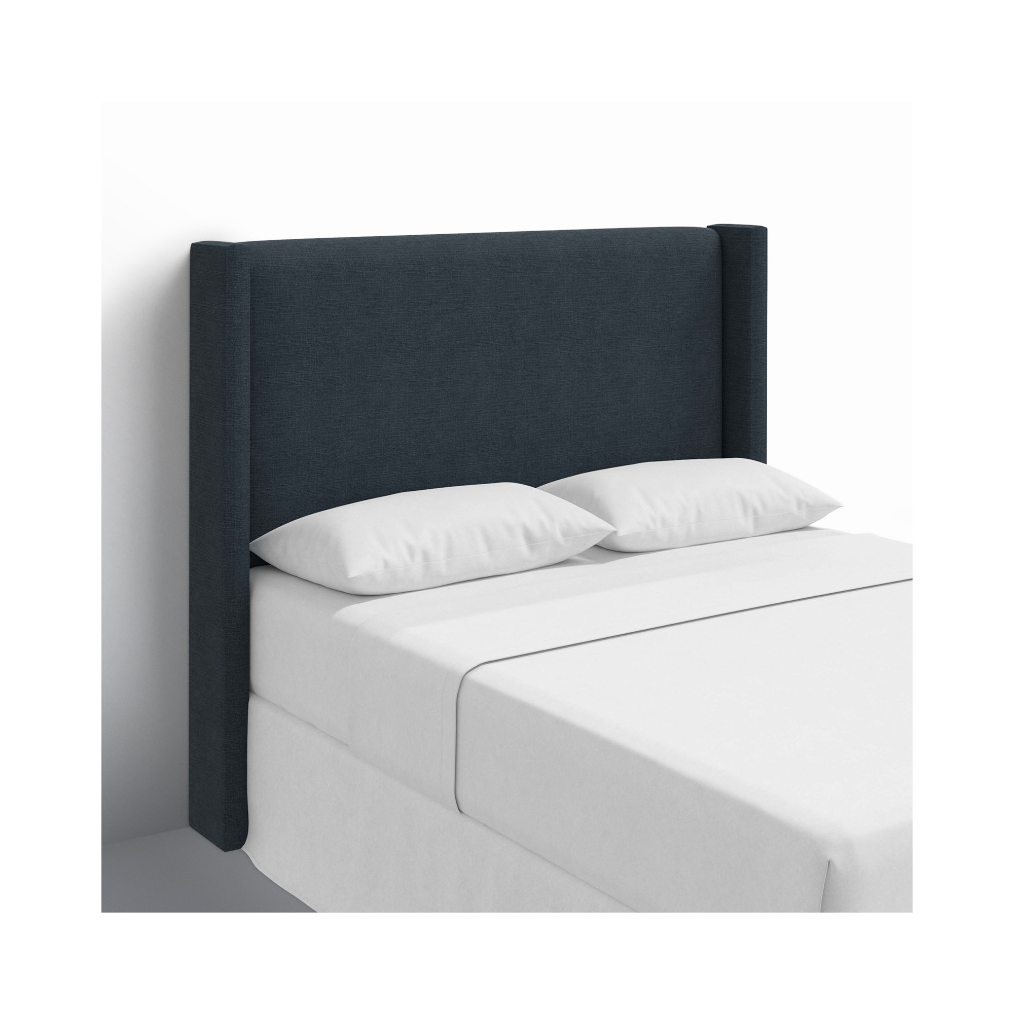 Hanson Upholstered Headboard, Twin, Classic Navy Linen