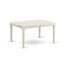 Ensemble de salle à manger 7 pièces composé d'une table de salle à manger rectangulaire avec feuille papillon et 6 chaises rembourrées en tissu Shitake, lin blanc-977026102-977026097-977047516