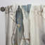 Gold Glam Squares VI - Abstract Glam Semi-Sheer Single Curtain Panel-50573645