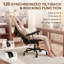 Chaise de bureau ergonomique Mid-Century moderne en cuir noir avec hauteur réglable, soutien lombaire, roulettes en caoutchouc et accoudoirs rembourrés-2088317564