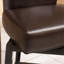 Tabouret de bar pivotant ergonomique et confortable avec revêtement en cuir et pieds en bois massif
