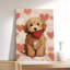 Impression sur toile «Cute Puppy Red Heart» - Urban Studio-1610154130
