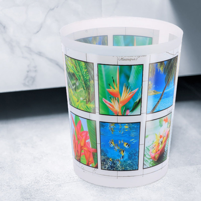 Corbeille pour déchets à motif floral Island - 4,5 L (1,2 gallons)