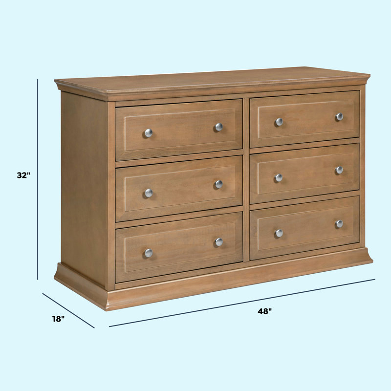 Commode double 6 tiroirs Signature, Noisette