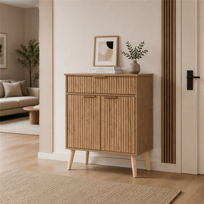 Versatile Kitchen Storage Cabinet with Adjustable Shelves and Drawer for Multi-Room Organization and Elegant Home Decor Solutions(ONLY ONE CABINET)