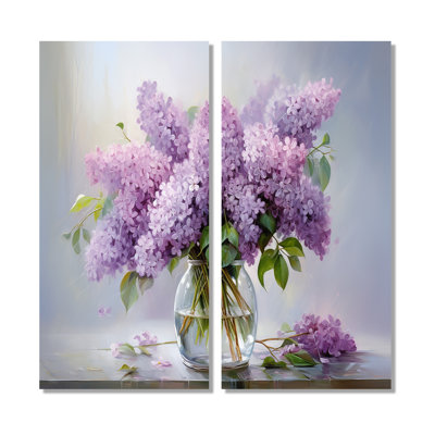 Virginie - Large Lilacs Canvas Wall Art
