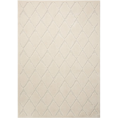 Gleam Geometric Area Rug in Ivory
