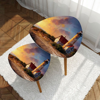 Ensemble de 2 tables basses gigognes Triangle