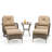 5-Piece Outdoor Patio Furniture Set With Swivel Rocking Chairs, Ottomans And Glass Coffee Table-923873729