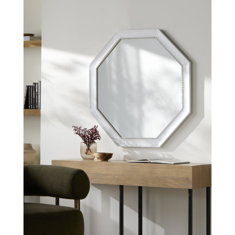 Miroir décoratif Ellye, Argent argent, 42 po x 42 po