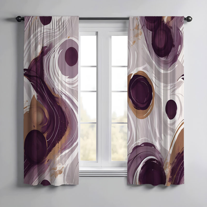 Paire de rideaux semi-transparents en polyester Elestine, L 20 po x L 61 po