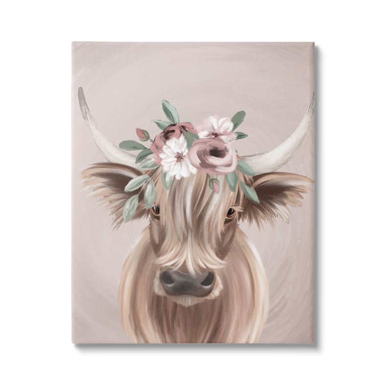 Art mural sur toile, "Highland" par Jo Taylor, H 48 po x l 36 po x P 1,5 po