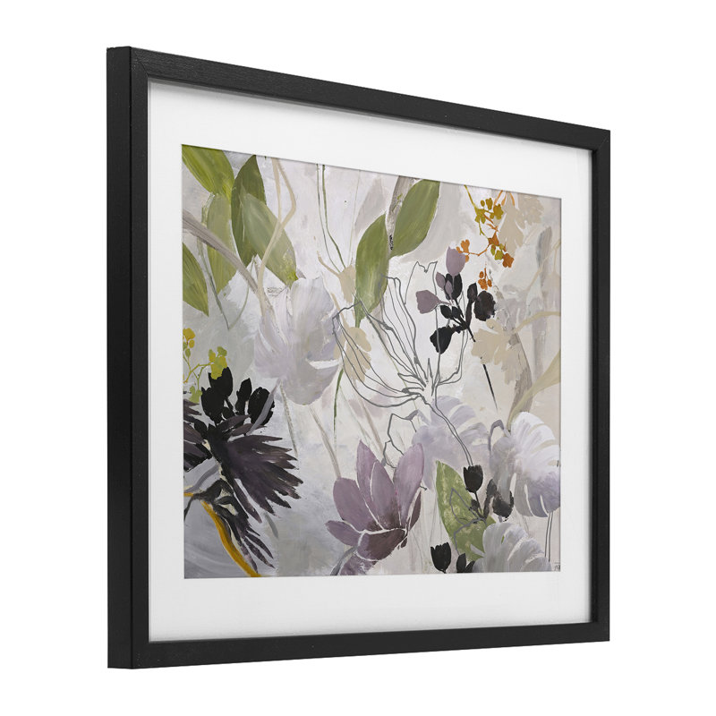 «Soft Spring Organic Flora», reproduction d'art sous verre encadrée par Design Fabrikken, H 13 po x l 16 po