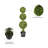 Ametria Artificial Triple Ball Green Boxwood Topiary.-1216015645