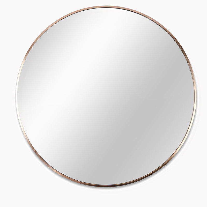 Miroir mural pour salle de bain, Doré, 24 po x 24 po