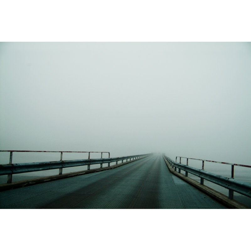 Foggy Road On The Middle Of Nothing by Lcodacci - No Frame Print on Canvas, 51cm H x 76cm W