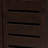 Letha 5-Shelves With 3-Slatted Door Shoe Storage Cabinet in Dark Brown, 38.06" H X 44.2" W X 12.87" D