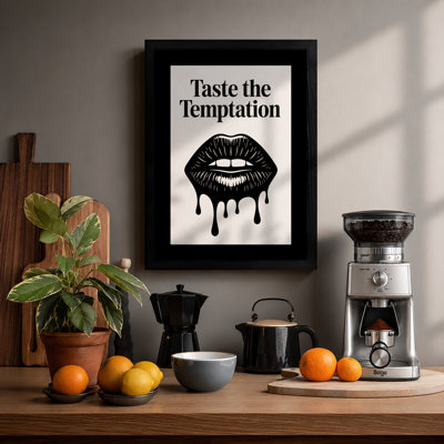 Taste the Temptation Modern - Framed Print