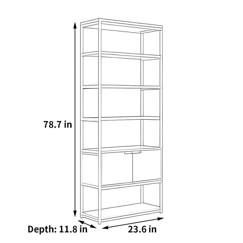 Celine, (5 Shelves ) 78.7"H x 23.6"W x 11.8"D
