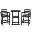 Ensemble de 3 chaises de bar et table Adirondack d'extérieur-297635030