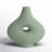 Decorative Stoneware Ceramic Vase with Sculptural Donut Shape and Boho Modern Design for Artistic Accent Styling and Contemporary Shelf or Tabletop Display-1862031865