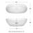 Rebecca 70'' x 32'' Soaking Acrylic Bathtub-26083758