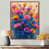Toile avec cadre flottant brun