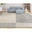 Tapis blanc et noir noué à la main de haute qualité