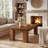 47 Inch Rectangular Chunky Leg Center Table