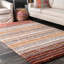 Tapis rayé rouge touffeté à la main West Valley City-229960762