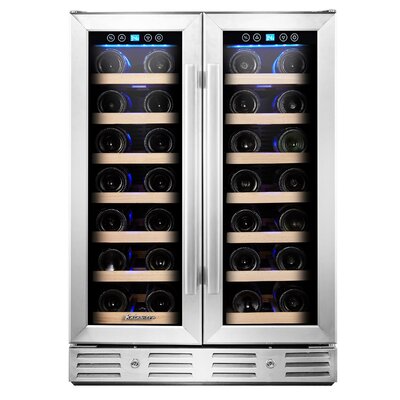 Kalamera 40 Bottle Dual Zone Built-In Wine Refrigerator -  KRC-40DZB