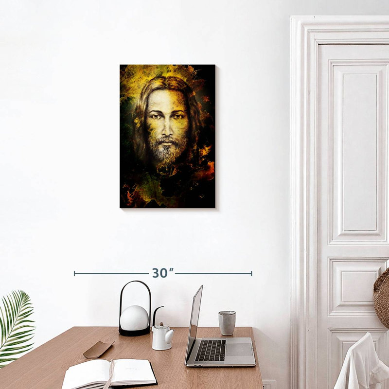 Jésus-Christ abstrait, H 24 po x l 16 po