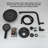Black Round Single-Handle Three-Spray Shower Head, Round High-Pressure Shower Faucet, Matte Finish (Includes Valve)-116625982